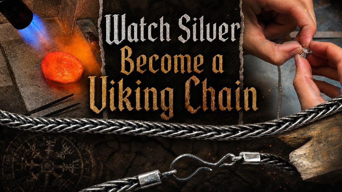 Watch Silver Become a Viking Chain⚒️ Handmade Process