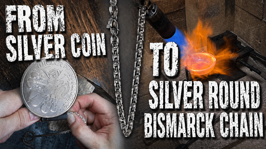 This Chain Shouldn’t Exist… | From Silver Coin to Round Bismarck chain (6 Welds Per Link)