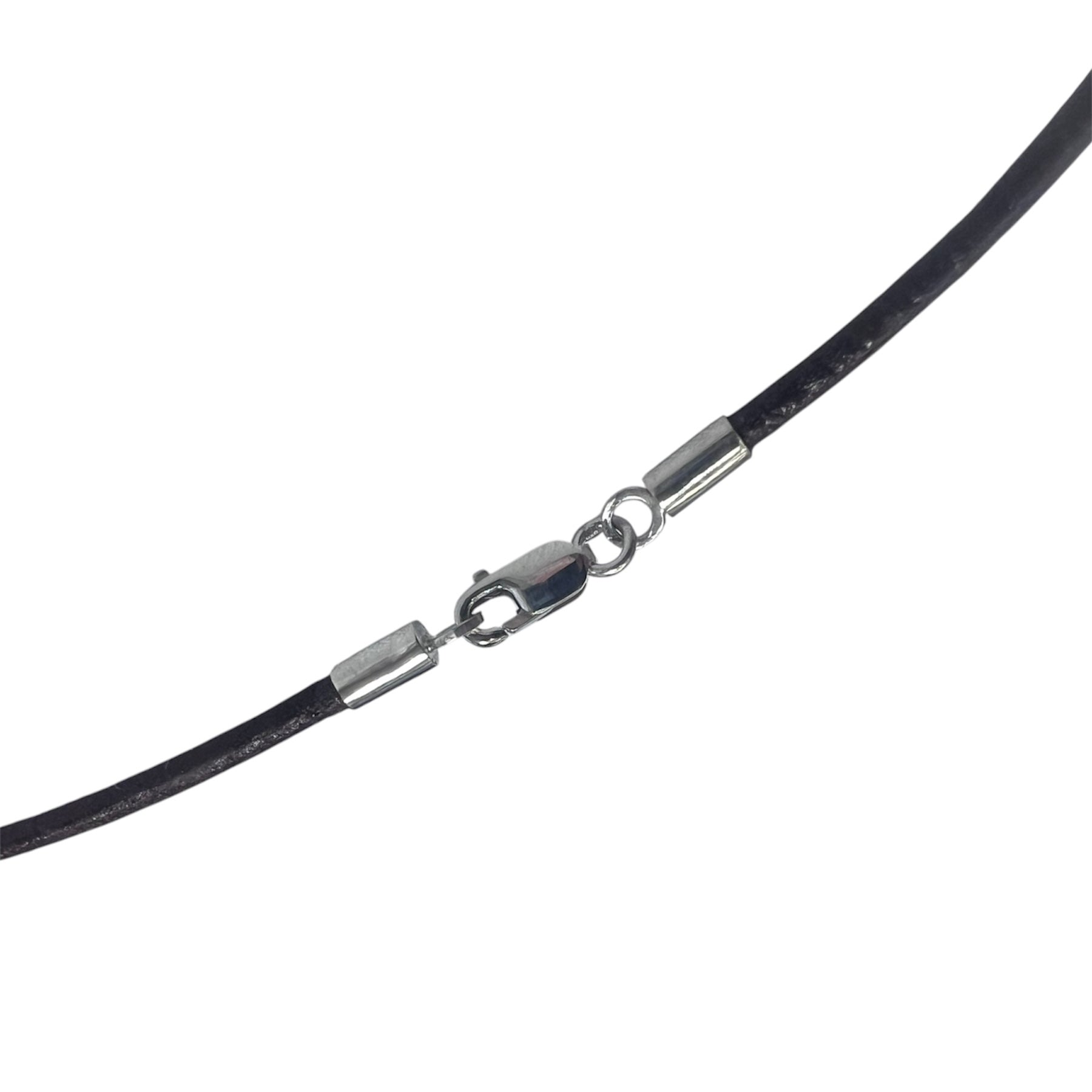 Heart-shaped pendant with leather cord